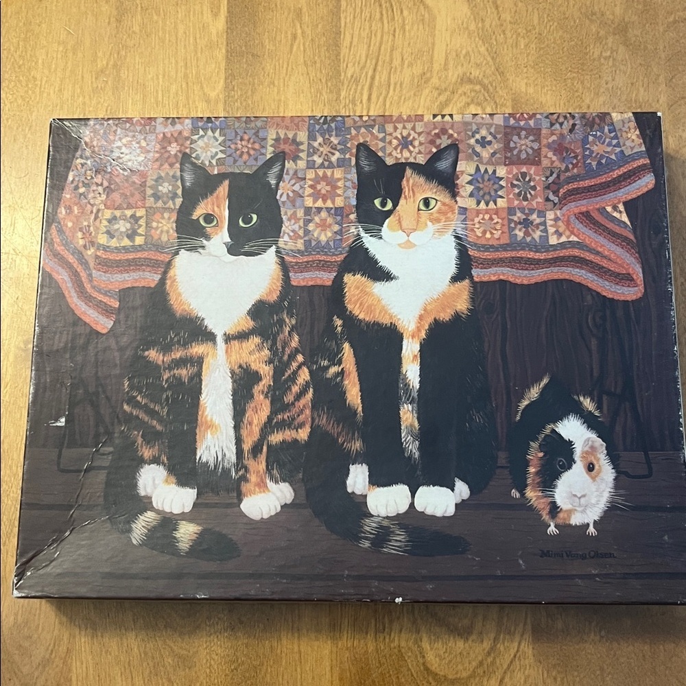 Vintage cat puzzles both complete Lowell Herrera & Mimi Vang Olsen art - Picture 2 of 8